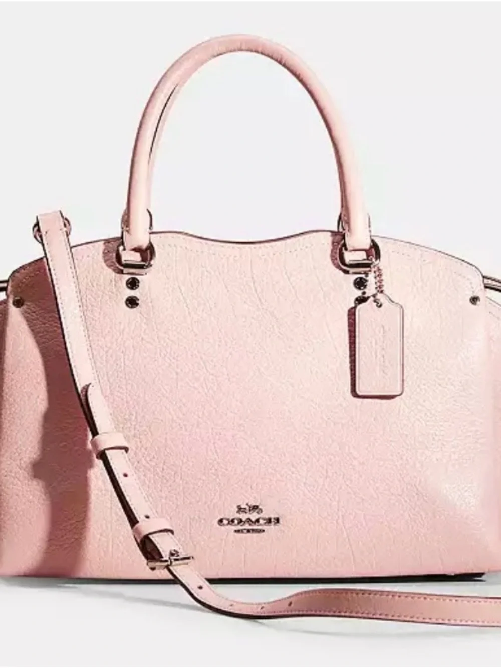 Coach Drew Blossom Pink Leather Satchel with Strap